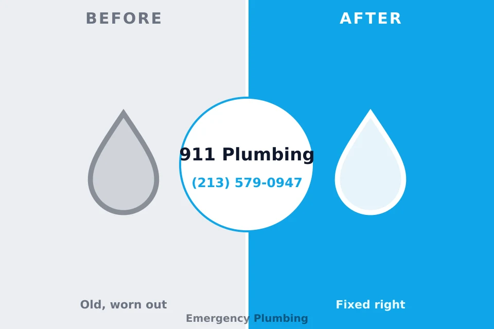 Before and after: plumbing repair Bracey, VA